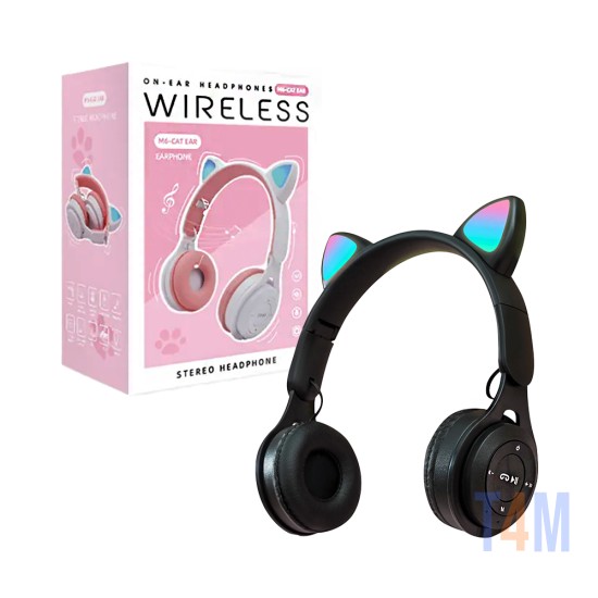 Auriculares Inalámbricos M6 Cat Ear Negro